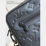 Louis Vuitton Pochette Kasai Pouch M14910 Luxury Monogram Shadow Black