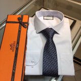 Hermes Replica Mens Silk Tie Geometric Pattern