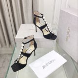 Suede Sandals Aura 95 Fake Jimmy Choo Heel: 8.5 cm Shoes