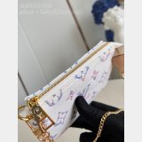 Louis Vuitton Inspired M83499 Wallet Multicolor White On Pochette Chain Ivy