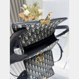 Top Small 30 Montaigne Bag Blue Dior Oblique Jacquard