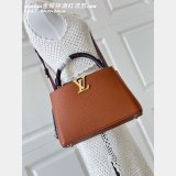 Louis Vuitton Capucines Luxury M48865 Golden Brown Wine-red Tassels Bag