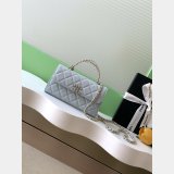 AAA+ AP3238 Flap Phone Holder With Chain Grained Shiny Bag