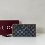 Gucci Designer GG Emblem Zip Around Wallet 819122