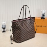 Louis Vuitton Damier Canvas Neverfull MM Bags 32CM Pink N40598