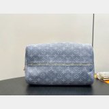 Louis Vuitton Speedy Soft 30 Bag M13344 Luxury Monogram Denim Grey