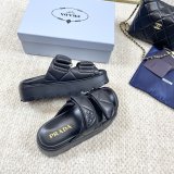 Prada Padded Nappa Leather Sandals