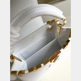 Designer Louis Vuitton Replica Black/White Capucines Mini Capucines M56669 Handbags