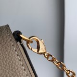 Louis Vuitton Félicie Pochette Monogram Empreinte Leather M69977 Cream Black