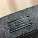 UK Gucci Fake Black GG Supreme Small Messenger 523599 Bag