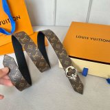 Designer LOUIS VUITTON Women Flowergram Belt 30MM