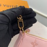 Louis Vuitton Wholesale Mini Pochette Accessoires Monogram Empreinte Leather M80501 Pink