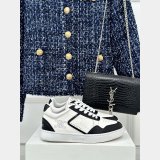 CELINE HOMME Suede-Trimmed Leather Sneakers