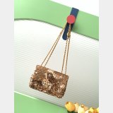 Inspired Best AS4561 Cruise 2024/25 Flap Sequins Gold-Tone Bag