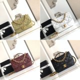 High Quality AP5147 Shiny Grained Gold-tone Bag