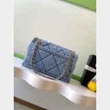 Perfect Maxi Flapbag Washed Denim AS5734 24CM Bag