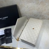 YSL Replica Saint Laurent Envelope Wallet on Chain WOC 620280 White Bag