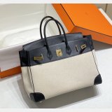Hermes Birkin 35cm Canvas Swift Handbags