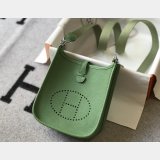 Hermes Mini Evelyne Bag Togo Leather Avocado Green