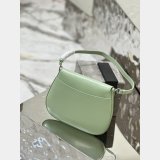 Small Prada Cleo brushed leather shoulder bag with flap