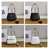 High Quality Prada Cleo Brushed Knockoff Leather Shoulder Bag