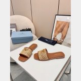 7 Star Prada Raffia Slides