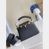 Designer Louis Vuitton Replica Black/White Capucines Mini Capucines M56669 Handbags