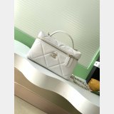 Best AP4936 Grained Shiny Calfskin Vanity Bag