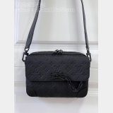 Steamer Messenger 1:1 Mirror LV Taurillon Men M23742 Black Bags