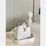 Louis Vuitton AAA Replica Designer Capucines Mini White M97980/M55921 Bag