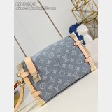 Louis Vuitton M13285 Side Trunk MM Bag Luxury Monogram Denim Grey