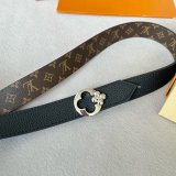Designer LOUIS VUITTON Women Flowergram Belt 30MM