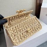 Celine Plein Soleil IN RAFFIA EFFECT TEXTILE SHOULDER BAG