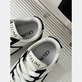CELINE HOMME Suede-Trimmed Leather Sneakers