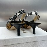 Luxury DiOR J'Adior Slingback Pump Leopard Shoes
