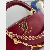 Louis Vuitton Capucines Burgundy Oil Wax M48865 Bag