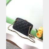 Designer Mini Camera Case Shiny AS5190 Lambskin Black