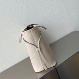 Louis Vuitton M45684 Designer Neverfull MM Monogram Empreinte Leather Cream