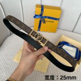 Designer Louis Vuitton Dauphine 25mm Reversible Belt