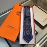 Hermes Replica Mens Silk Tie Geometric Pattern
