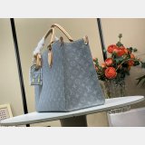 Louis Vuitton OnTheGo MM Monogram Denim M13189 Designer Bag