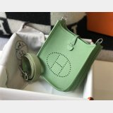 Hermes Mini Evelyne Bag Togo Leather Avocado Green