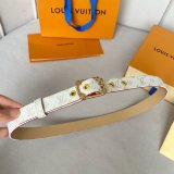 Cheap LOUIS VUITTON Monogram Women Belt 25MM