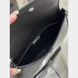 Small Prada Cleo brushed leather shoulder bag with flap