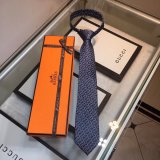 Hermes Replica Mens Silk Tie Geometric Pattern