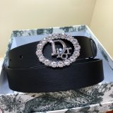 Wholesale Christian Dior AAA Belts 30mm Black Replica