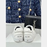 CELINE HOMME Suede-Trimmed Leather Sneakers