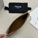 Top Long Pouch with Strap in Triomphe Canvas and Calfskin