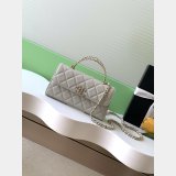AAA+ AP3238 Flap Phone Holder With Chain Grained Shiny Bag