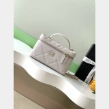 Best AP4936 Grained Shiny Calfskin Vanity Bag